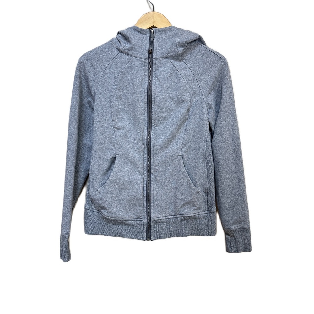 Lululemon Scuba Heathered Gray Hoodie Jacket Women’s Sz 6